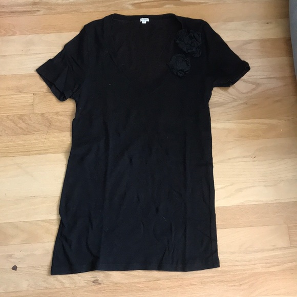 Black J. Crew V- Neck Tee Shirt - Picture 1 of 4